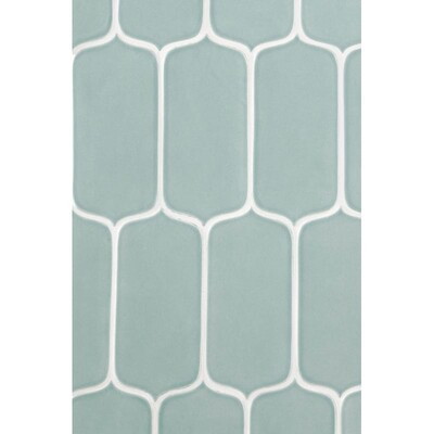 Sage Glossy Tear Field Ceramic Tile 3 5/8×8