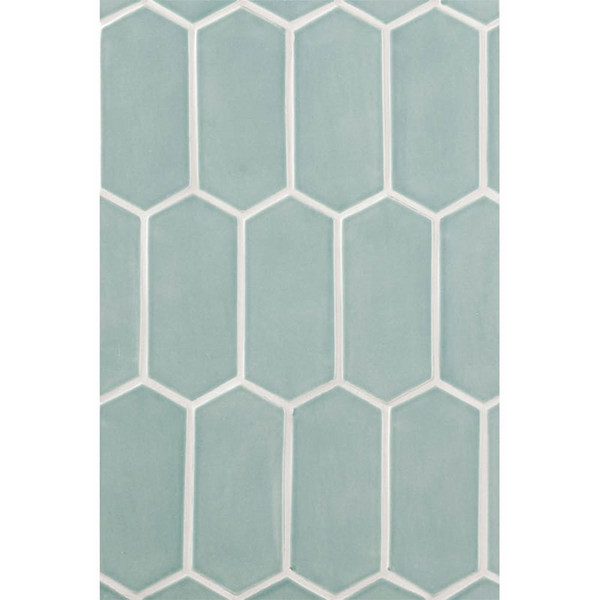 Sage Glossy Picket Ceramic Tile 3×6