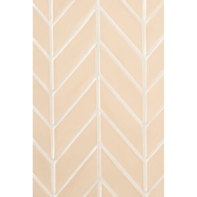 Caramel Glossy Chevron Ceramic Tile 2×6