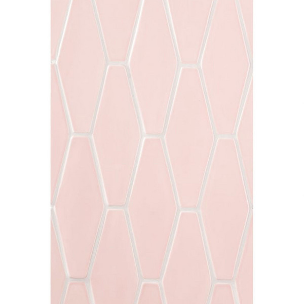 Blush Glossy Longest Hexagon Ceramic Tile 3×7 7/8