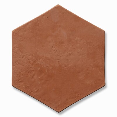 Hand Made Matte Hexagon 8 Terracotta Tile 8