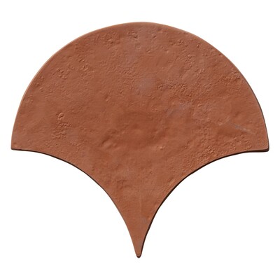 Hand Made Matte Fan Terracotta Tile 8