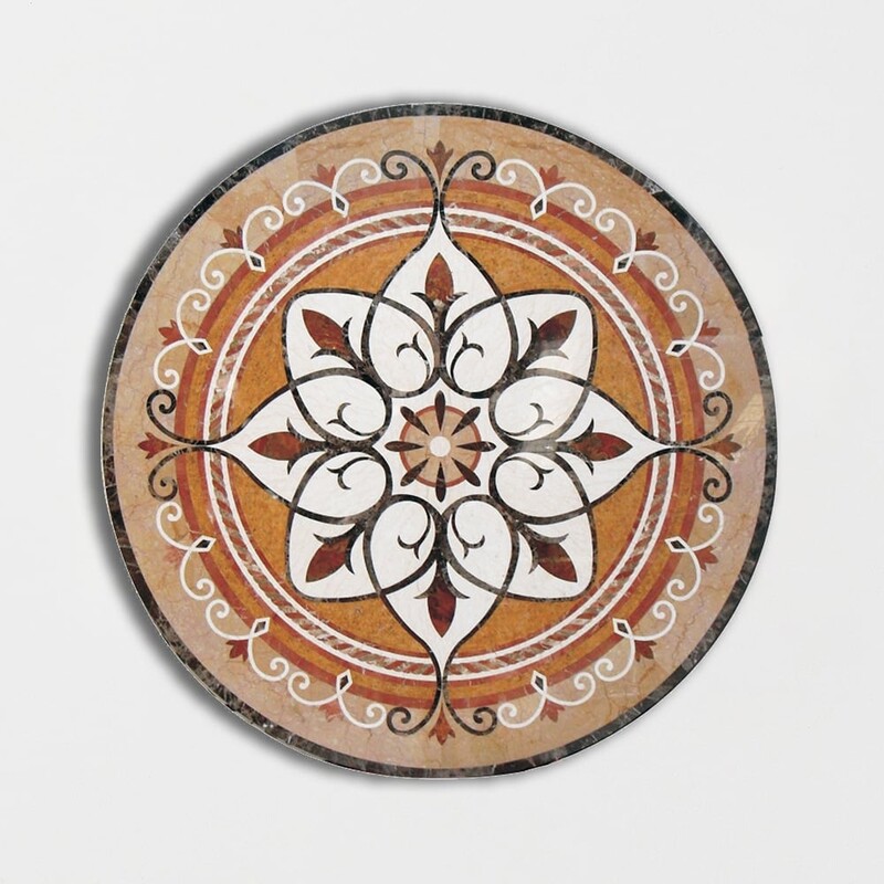 Round Aluminum Backed Multi Finish Devotion Marble Medallions 48