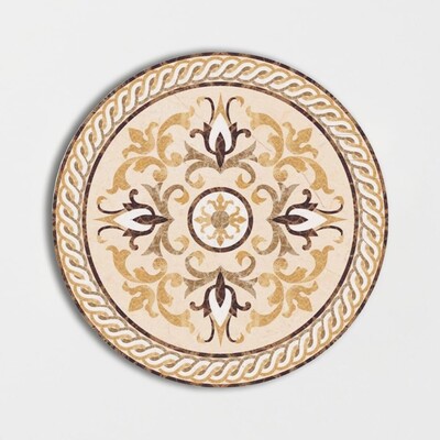 Round Aluminum Backed Multi Finish Madison Marble Medallions 48