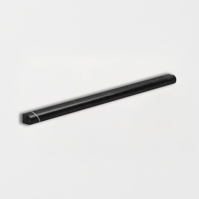 Black Honed Pencil Liner Marble Moldings 1/2×12