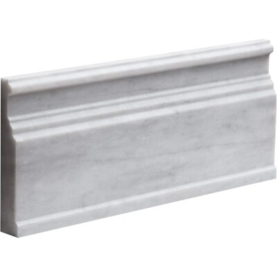 Carrara T Honed Base Marble Moldings 5 1/16×12