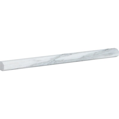 Serenity Honed Pencil Liner Marble Moldings 1/2×12