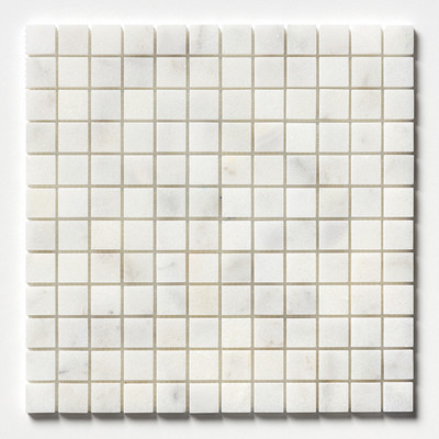 Carrara T Polished 1×1 Marble Mosaic 12×12