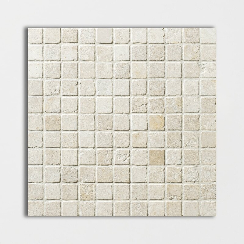 Jerusalem Tumbled 1×1 Limestone Mosaic 12×12