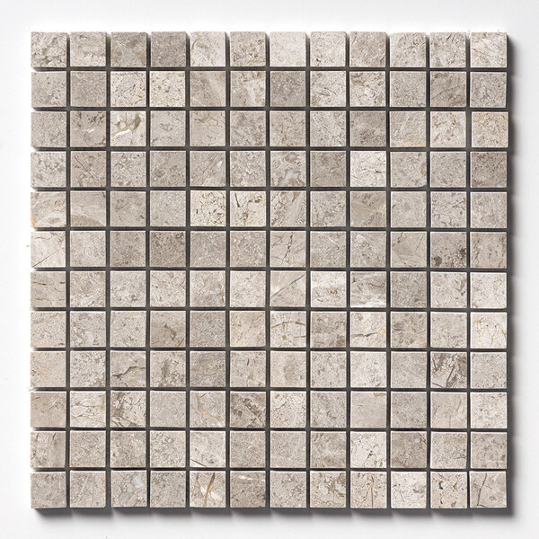 Silver Mystique Polished 1×1 Marble Mosaic 12×12