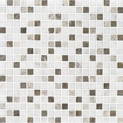 Calacatta T Polished 5/8×5/8 Marble Mosaic 12×12