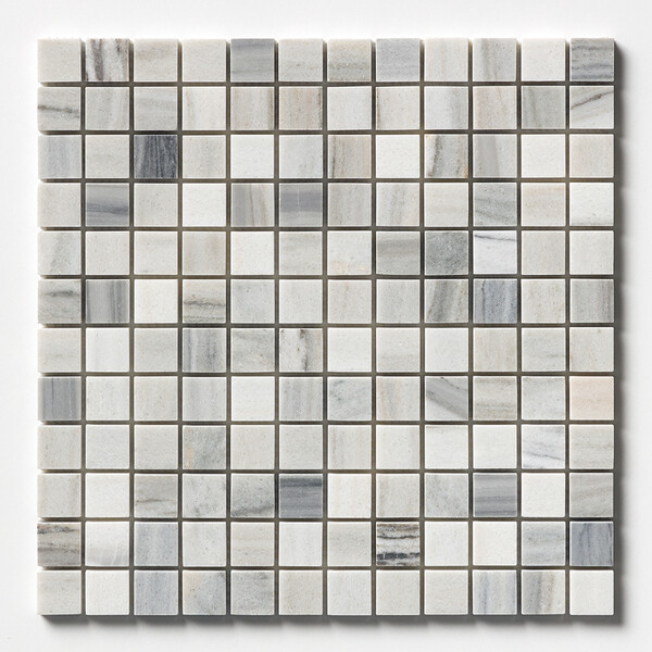 Silver Sky Honed 1×1 Marble Mosaic 12×12