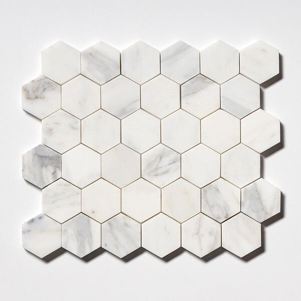 Serenity Honed Hexagon Marble Mosaic 10 3/8×12