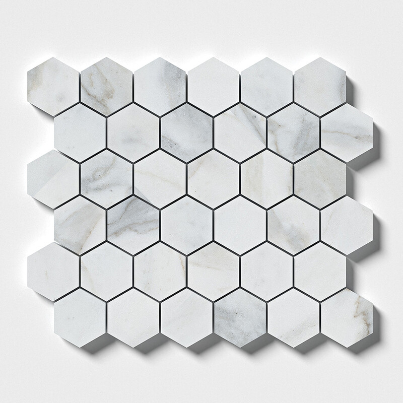 Serenity Polished Hexagon Marble Mosaic 10 3/8×12