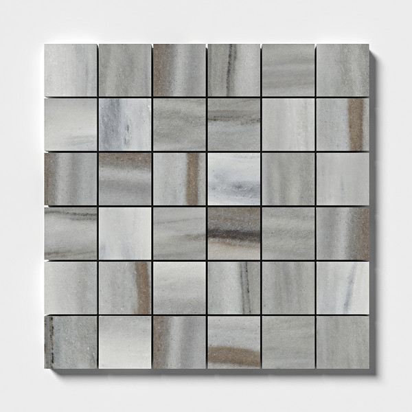 Silver Sky Honed 2×2 Marble Mosaic 12×12