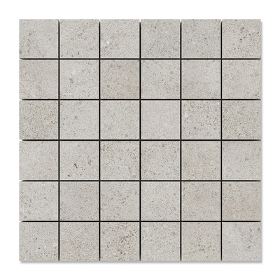 Cobblestone Light  2×2 Porcelain Mosaic 12×12