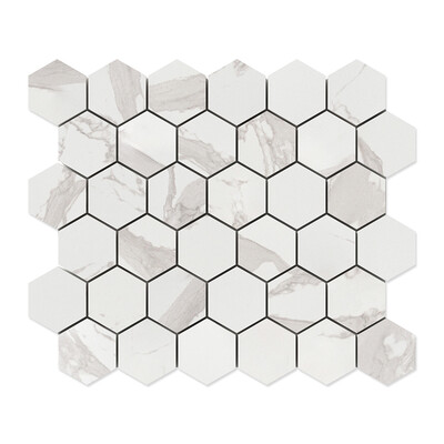 Simplicity Matte Hexagon 2 Porcelain Mosaic 10 3/8×12