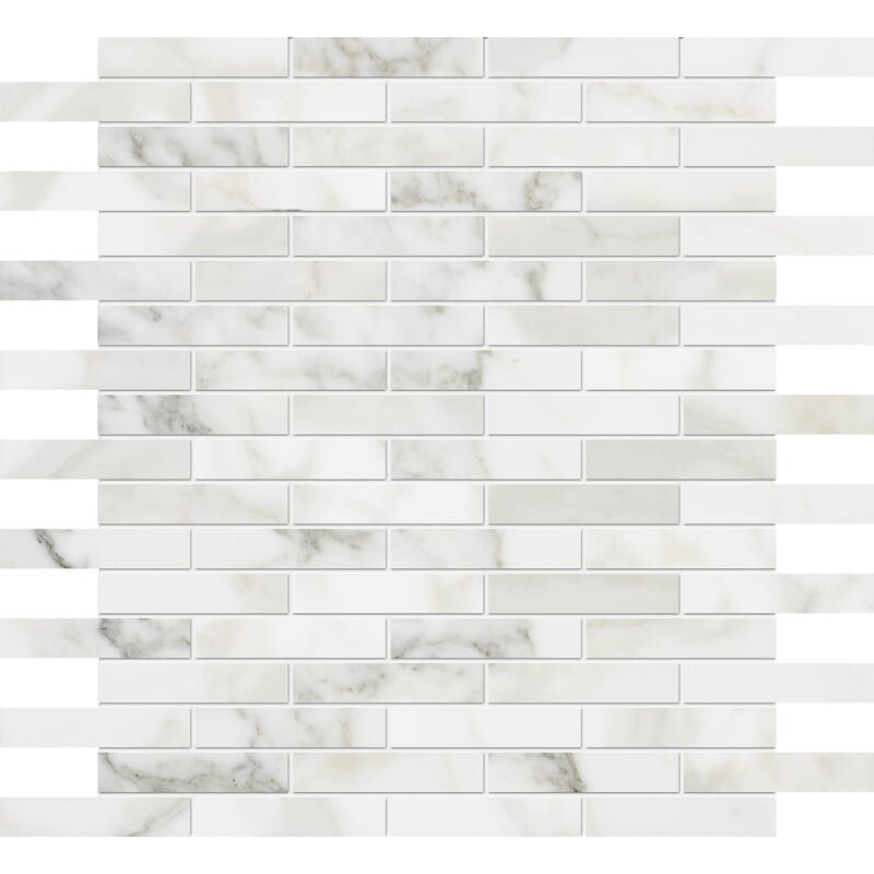 Calacatta Gold Honed 5/8×3 Marble Mosaic 12×12