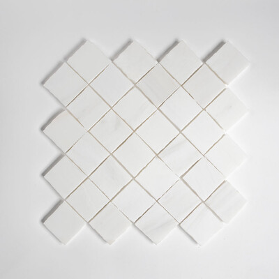 Bianco Dolomite Honed 2×2 Marble Mosaic 12×12