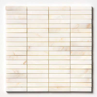 Calacatta Cremo Honed 5/8×3 Marble Mosaic 12×12