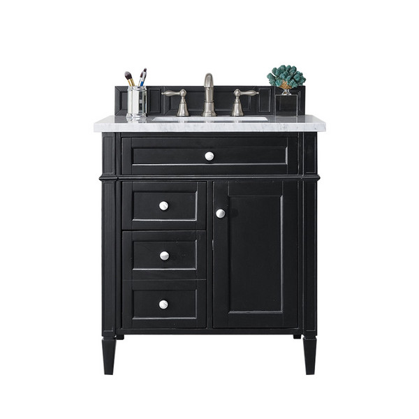 Britanny Black Onyx Arctic Fall Solid Su   Bathroom Vanities 30×34