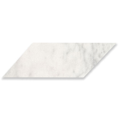 Calacata T Honed Chevron Marble Tile 5×17