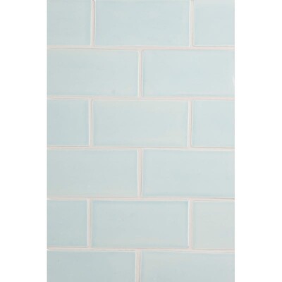 Seafoam Glossy Subway Ceramic Tile 3×6