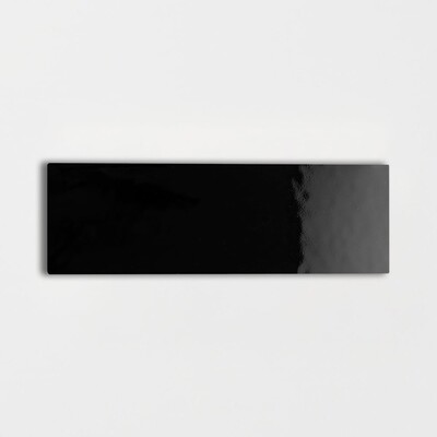 Midnight Glossy Subway Ceramic Tile 4×12