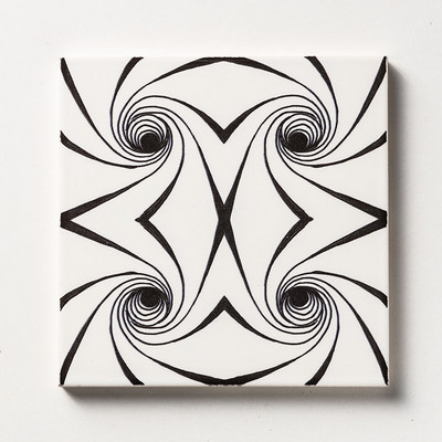 Black Glossy  Ceramic Tile 6×6