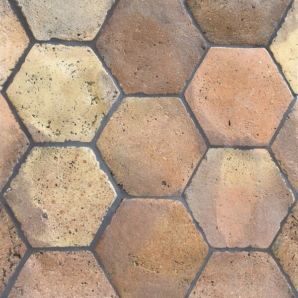 Regenerado Natural Hexagon Terracotta Tile 6×6