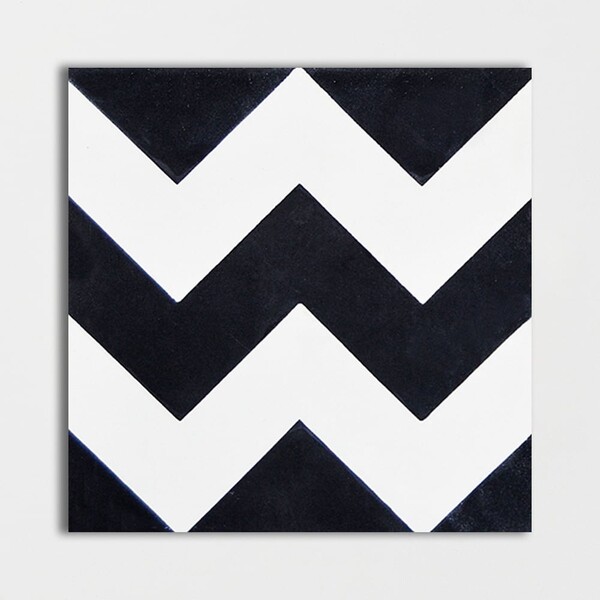 Handmade Chevron Honed  Cement Tile 8×8