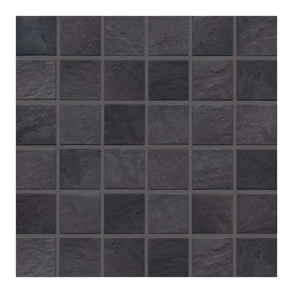 Black Unglazed 2×2 Porcelain Mosaic 18 1/2×18 1/2