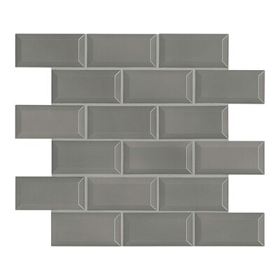 Ash Grey Glazed Staggered Joint Porcelain Mosaic 12×12