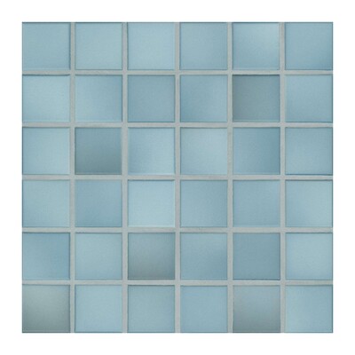 Denim Blue Glazed 1×1 Porcelain Mosaic 9 1/16×9 1/16