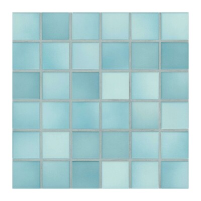 Light Blue Glazed 1×1 Porcelain Mosaic 9 1/16×9 1/16