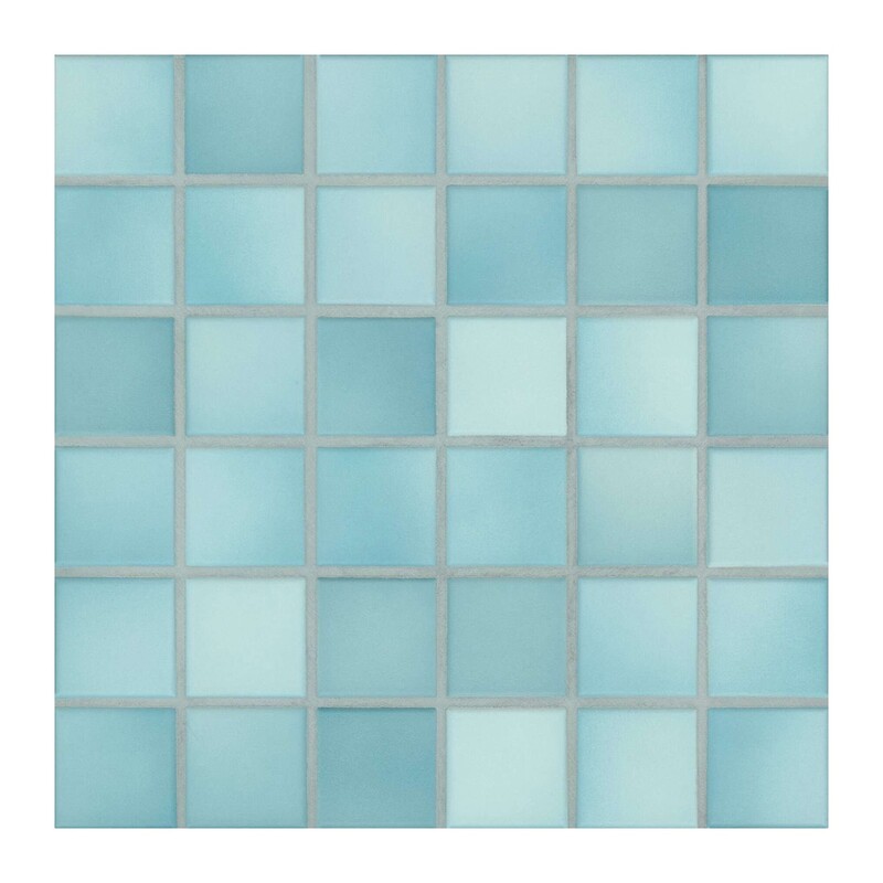 Light Blue Glazed 1×1 Porcelain Mosaic 9 1/16×9 1/16