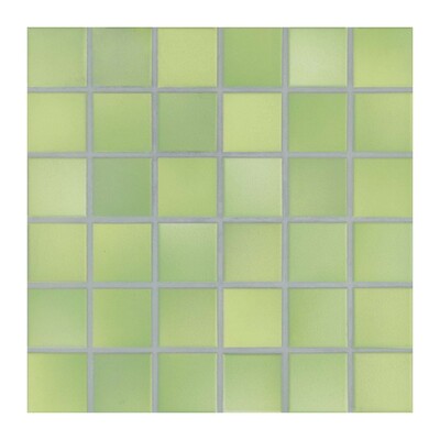 Lime Green Glazed 1×1 Porcelain Mosaic 9 1/16×9 1/16