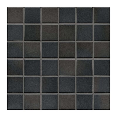 Midnight Black Glazed 1×1 Porcelain Mosaic 9 1/16×9 1/16