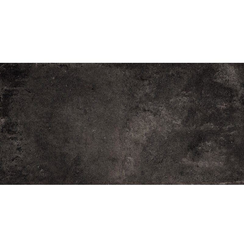 Weathered Black Matte  Concrete Look Porcelain Tile 12×24