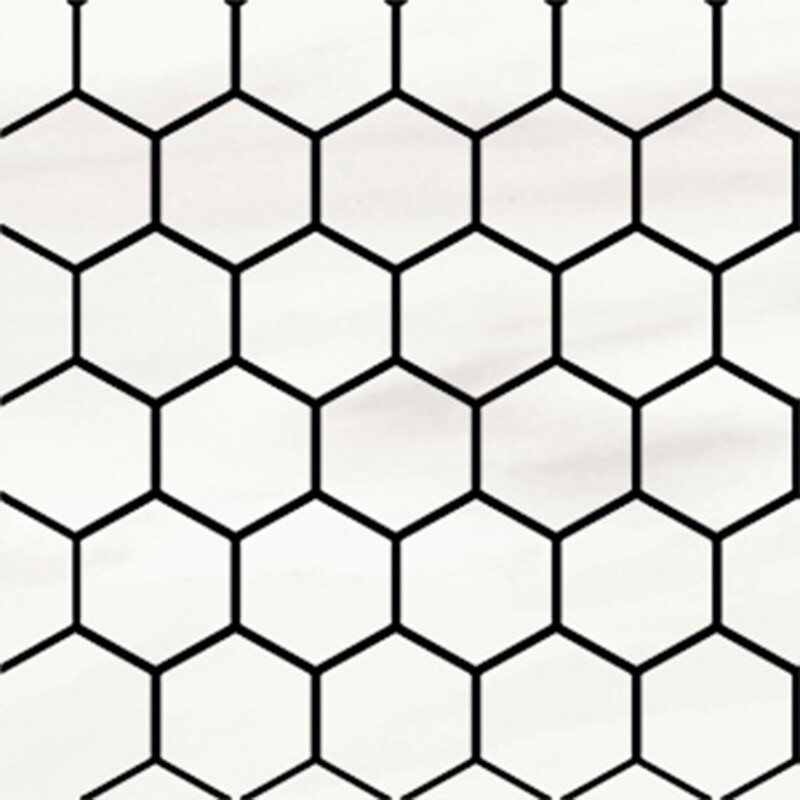 Carrara Venato Matte Hexagon 2×2 Porcelain Mosaic 12×12