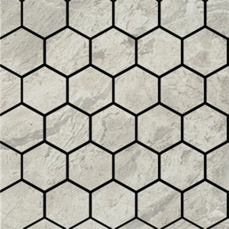 Carrara Blu Semi Gloss Hexagon 2×2 Porcelain Mosaic 12×12