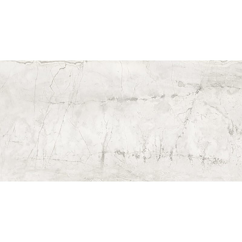 Romano White Polished  Marble Look Porcelain Tile 12×24