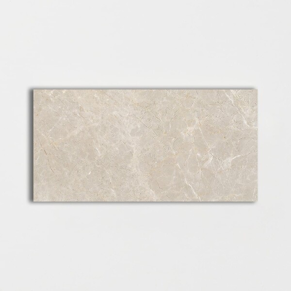 Gris Fawn Polished  Porcelain Backed Patterned Marble Tile 12×24