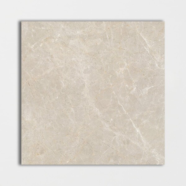 Gris Fawn Polished  Porcelain Backed Marble Tile 24×24