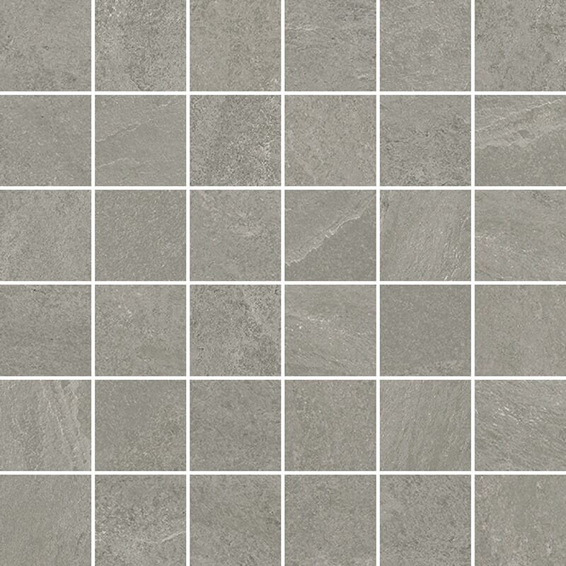 Gris Claro Natural 2×2 Slate Look Porcelain Mosaic 12×12