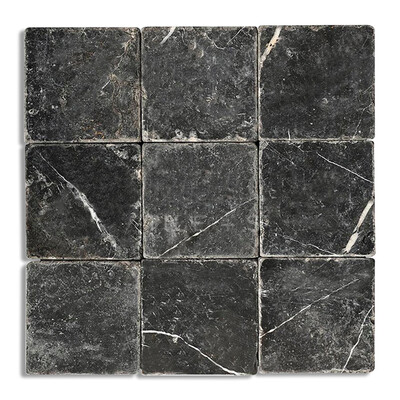 12x12 Black Polished Marble Tile