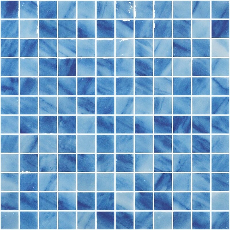 Blue Macauba Glossy 1×1 Glass Mosaic 12×18