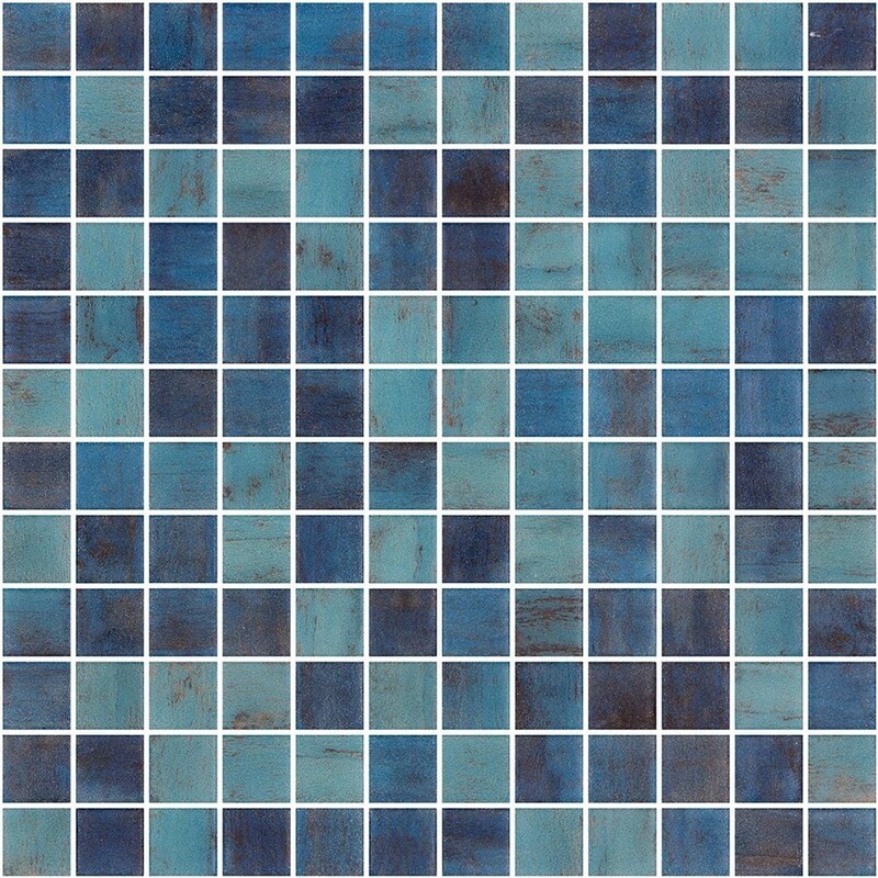 Forest Blue Anti Slip 1×1 Glass Mosaic 12×12