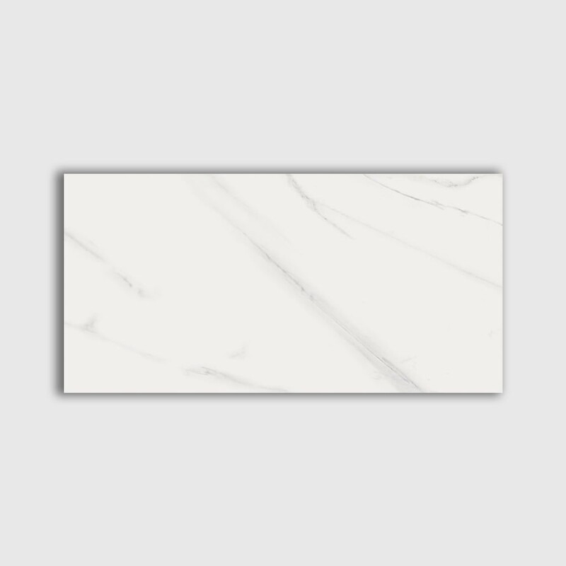 Blanco Polished  Marble Look Porcelain Tile 12×24