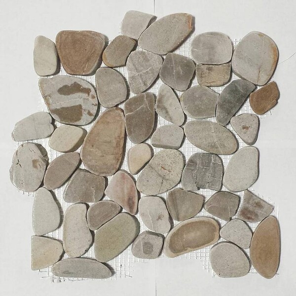 Sandy Beach Natural  Pebble Mosaic 12×12